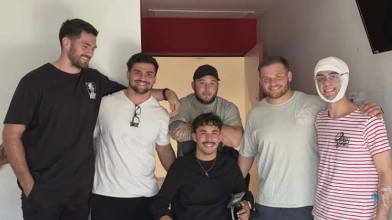 La belle initiative des joueurs du Stade Toulousain, qui ont rendu visite au jeune rugbyman agressé dans l'Aveyron